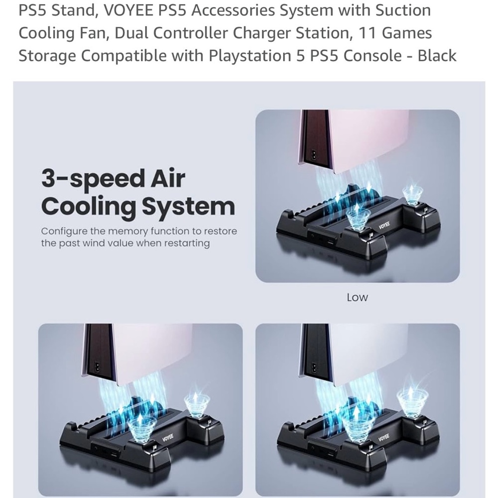 PS 5 Multifunctional Cooling Stand